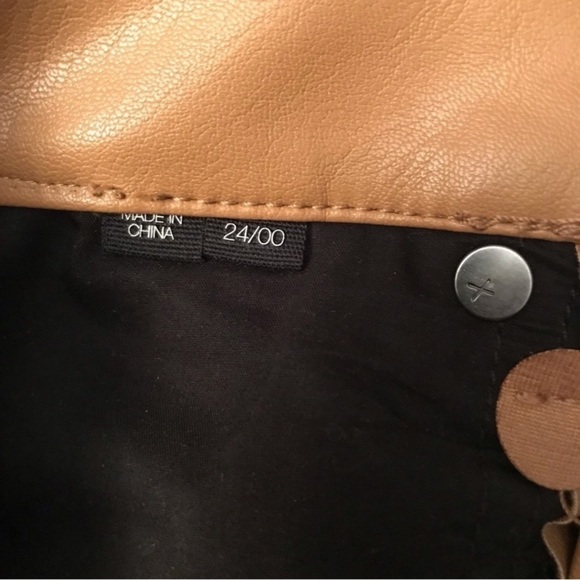 Veronica Beard Ryleigh Slim Straight Vegan Leather Pants Faux Leather Jeans - Picture 10 of 12